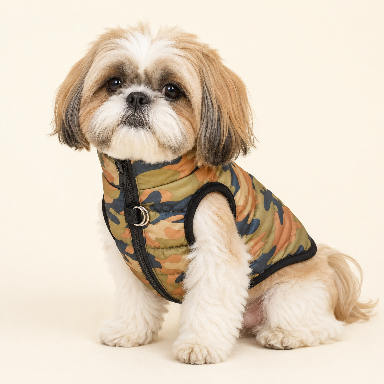 Chaleco Acolchado de Invierno para Perros | Abrigo Cálido con Anilla para Correa